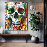 Paint by Numbers Skull Abstract Art